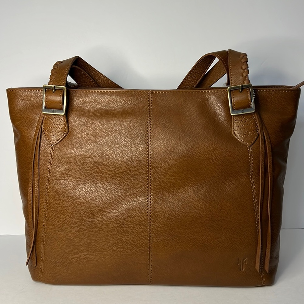 FRYE Caelan Tote Cognac Brown Leather